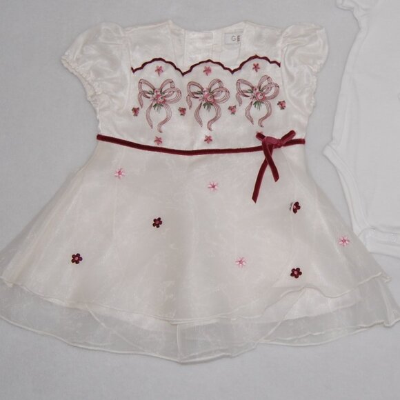 NWOT Infant Girls 6-9M Bundle - 2 Calvin Klein Onesies & George Dress - Picture 3 of 4